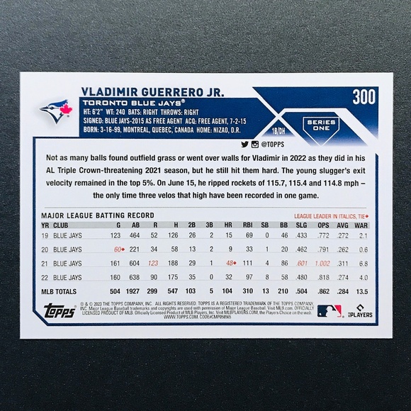 Vladimir Guerrero Jr. - 2023 Topps #300 - Picture 2 of 2